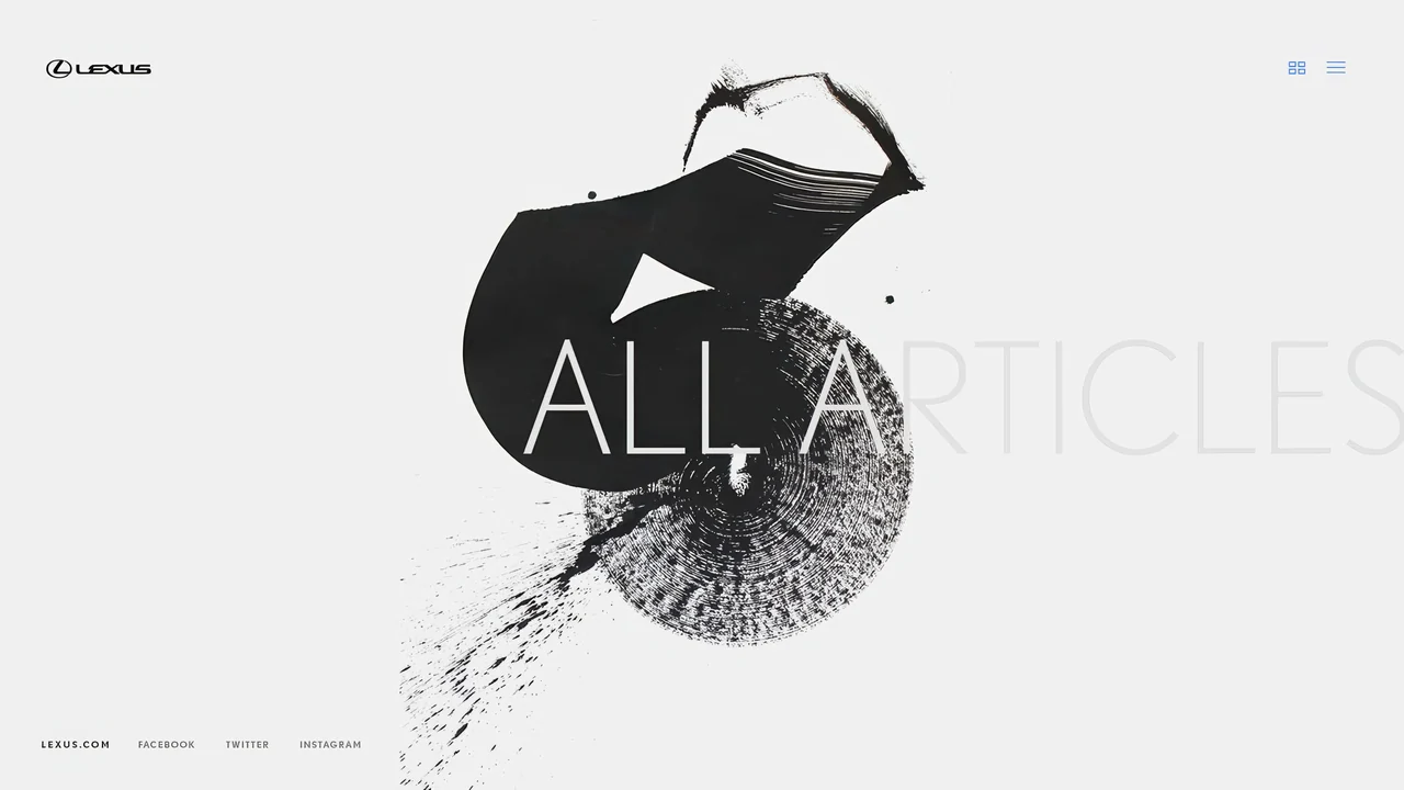 Lexus Brand Hub — editorial design