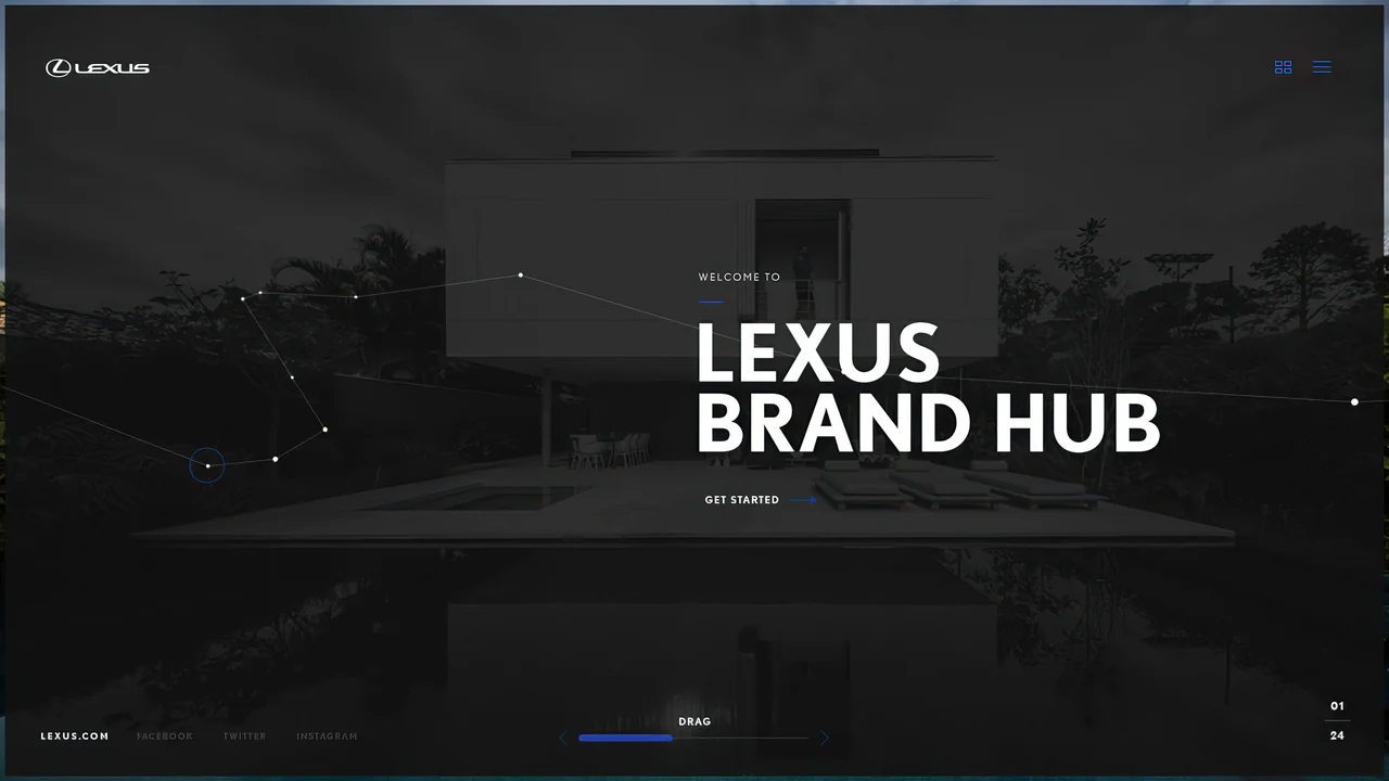 Lexus Brand Hub — website design